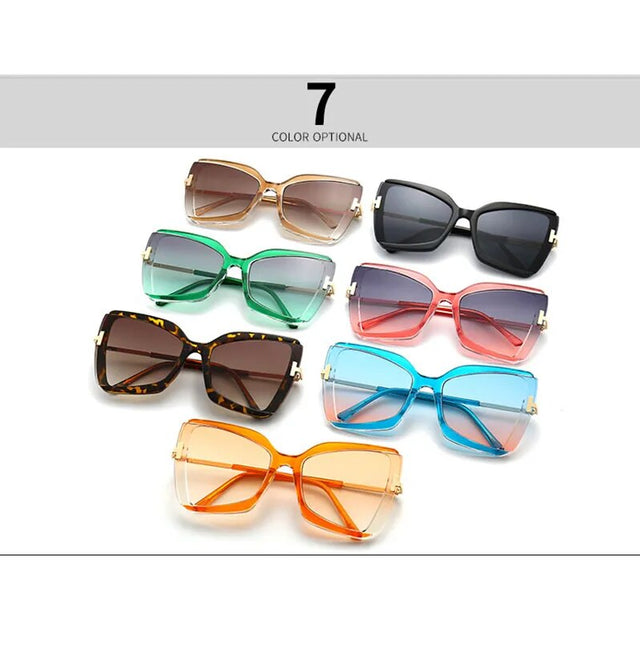 Designer Dupe Oversized Butterfly Sunglasses Gradient Shades UV400