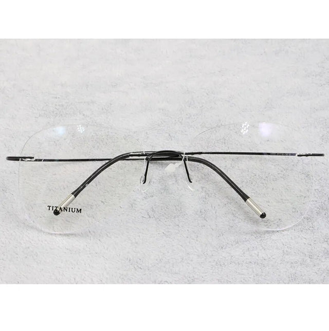 Titanium Rimless Fashion Designer Eyeglasses Optical Glasses Frame Men and Women Eyewear Lightweight Flexible Spectacle