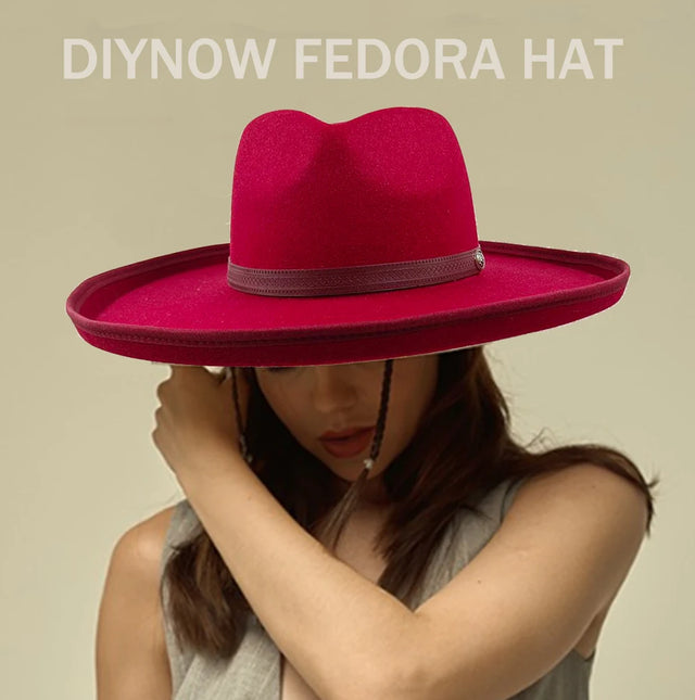 2024 New Fedora Hat for Women Men Luxury Big brim Panama Jazz Hat Heart Top Design Classic Gentleman Elegant Hat Wholesale