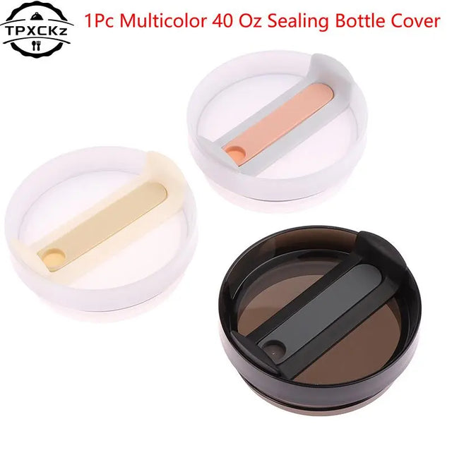 1pc 40Oz Sealing Bottle Cover Splash Spill Proof Plain Plastic Replacement Lids for Stanley Tumbler Cup Accessories 5 Colors